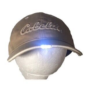 Cabela's High Beam Beige Under + Front LEDS, Lighted  Men's adjustable Cap -OSFM